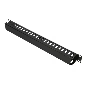 Kaapelinhallintapaneeli Extralink Cable MANAGER WITH METAL COVER musta metalli 48,3 cm