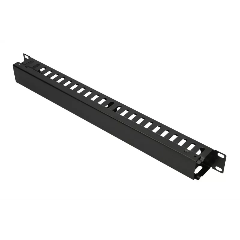 Extralink EX.9700 1U 19" kaapelinhallintapaneeli metallikannella, musta