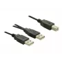 USB-kaapeli DeLOCK USB-B/USB-A kaapeli 1 m musta