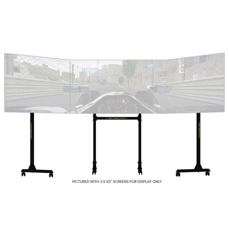 Lattialla seisova näyttöteline Next Level Racing NLR-A010 3 näytölle 32–65 inch enintään 70 kg