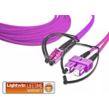 Lightwin LDP-50 LC-SC 2.0 OM4 kuituoptinen kaapeli 2 m violetti (LDP-50 LC-SC 2.0 OM4)
