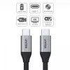 USB-C-USB-C-data- ja latauskaapeli Unitek C14082ABK 1 m, USB 3.2 Gen 2 (10 Gbit/s), 100 W PD, musta