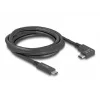DeLOCK USB-kaapeli USB Type-C uros - USB Type-C uros kulma 2 m 5 Gbit/s 4K PD 60 W