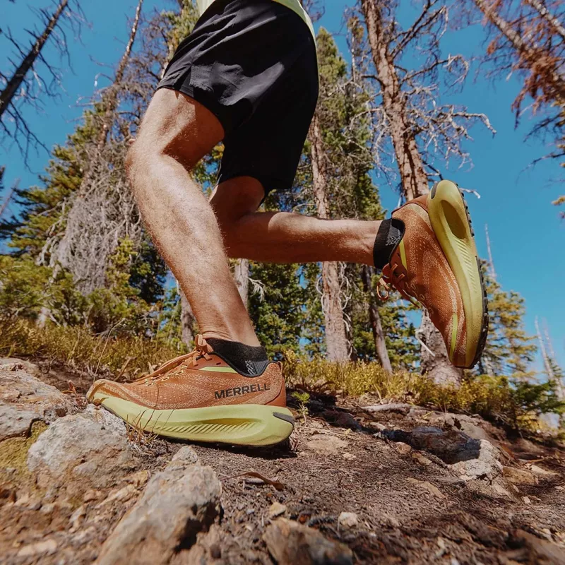 Trailrunning-kengät Merrell Morphlite - Melone/Hi-Viz