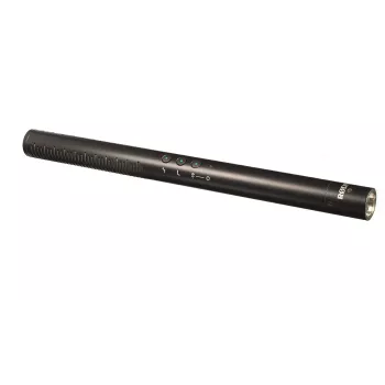 Digitaalinen suuntamikrofoni kameroille RØDE NTG-4+ — superkardioidi, 20–20000 Hz, -32 dB, 200 Ω, Mini-XLR, paristokäyttöinen, 22×278 mm, 176 g, musta