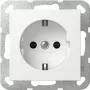 gira SCHUKO-pistorasiaosa System 55 puhtaanvalkoinen malli 445303, System 55 -kehyksille