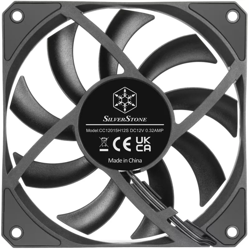 Kotelotuuletin SILVERSTONE SST-AS120B 120mm musta läpinäkyvä, 3-Pin