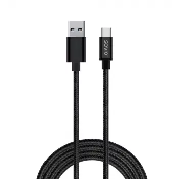 Savio CL-129 USB-kaapeli 2 m USB 2.0 USB A USB C musta