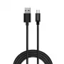 Savio CL-129 USB-kaapeli 2 m USB 2.0 USB A USB C musta