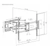 Gembird WM-120 pc(s)-01 TV-teline/jalusta 3,05 m (120) musta