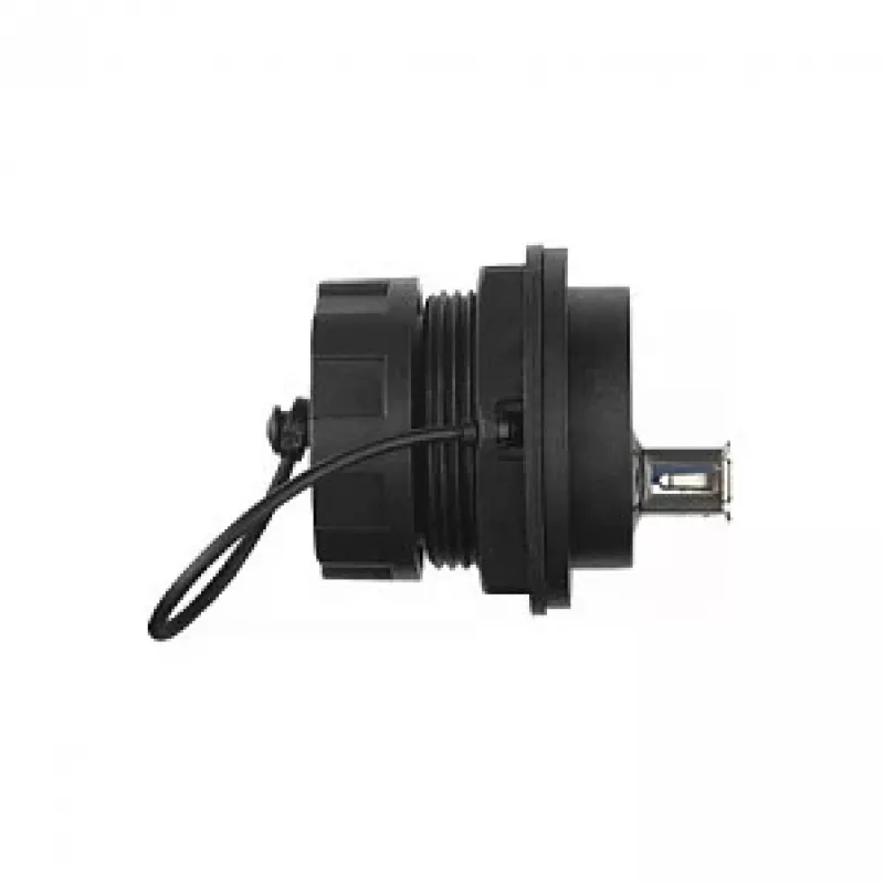 Alcasa IC04-U304 - USB A - musta - liitin - suora - polybutyleenitereftalaatti (PBT) - polyvinyylikloridi (PVC) - IP65 - IP67 (IC04-U304)