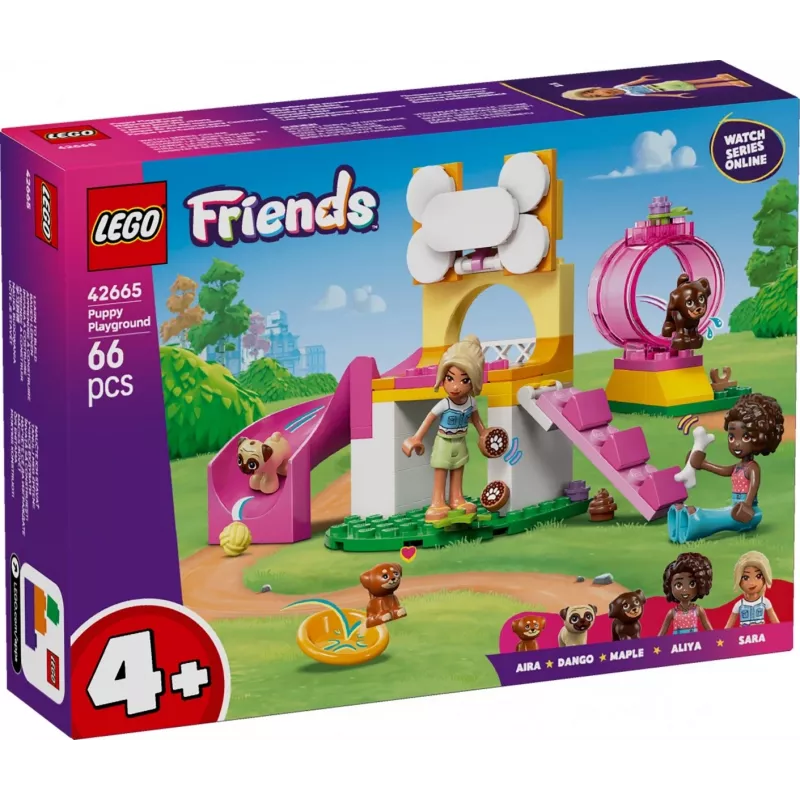 Rakennuslelu LEGO Friends pentujen leikkipaikka sarja 42665, 66 osaa, 2 minihahmoa, ikä 4+