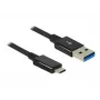 DeLOCK Premium - USB-kaapeli - 24-pin USB Type-C (uros) - 9-pin USB Type-A (uros) - 1,0 m (USB 3.1 Gen2) - musta (83983)
