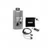 Shure SE112-GR johdolliset in-ear-kuulokkeet puheluihin/musiikkiin, musta, harmaa