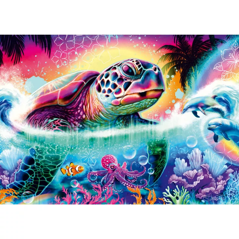 Palapeli Schmidt Spiele Sheena Pike Neon Turtle — 1000 palaa