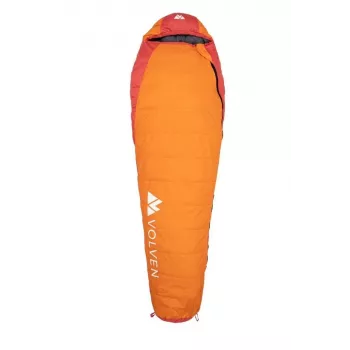Makuupussi Volven VOLVEN TRAVELLER Right Orange – mummomallinen, vetoketju oikealla, yhdelle henkilölle
