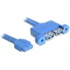USB-kaapeli DeLOCK 82941 USB 3.2 Gen 1 0,45 m 2 x USB A sininen