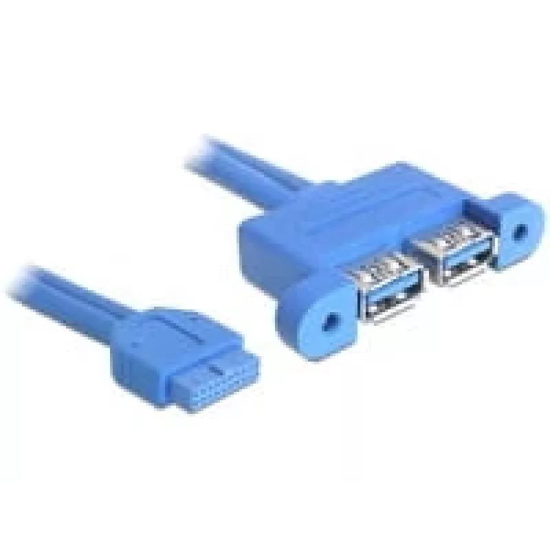 USB-kaapeli DeLOCK 82941 USB 3.2 Gen 1 0,45 m 2 x USB A sininen