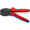 Knipex 97 52 36 PreciForce puristuspihdit 220 mm, 0,5–6,0 mm², 3 puristuspesää, punainen/sininen