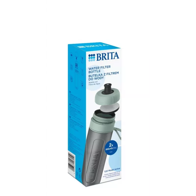 Brita Sports -vesisuodatinpullo Active tummanvihreä, vihreä
