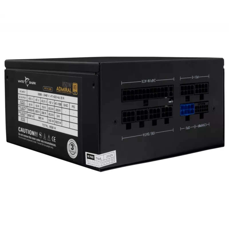 Virtalähde White Shark GPSU-850W Admiral 850W
