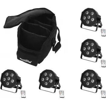 LED-sarja EUROLITE SLS-603 5x pehmeällä laukulla – 5-osainen LED-valaisusarja