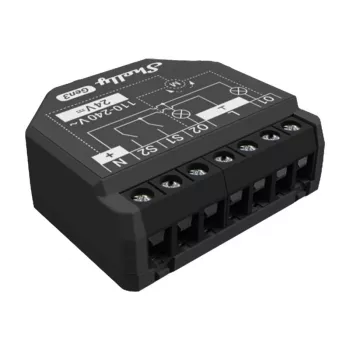 Shelly 2PM Gen3 WLAN-Bluetooth-ohjain – 4 kpl:n sarja, kaksikanavainen tehomittari