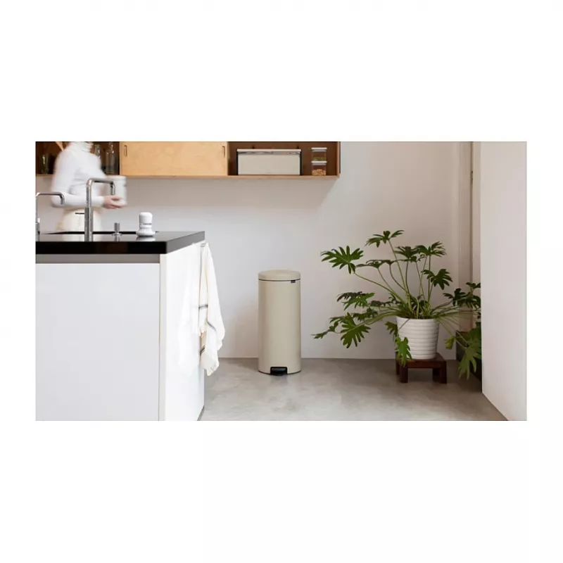 Brabantia NewIcon 30 L pyöreä beige jäteastia