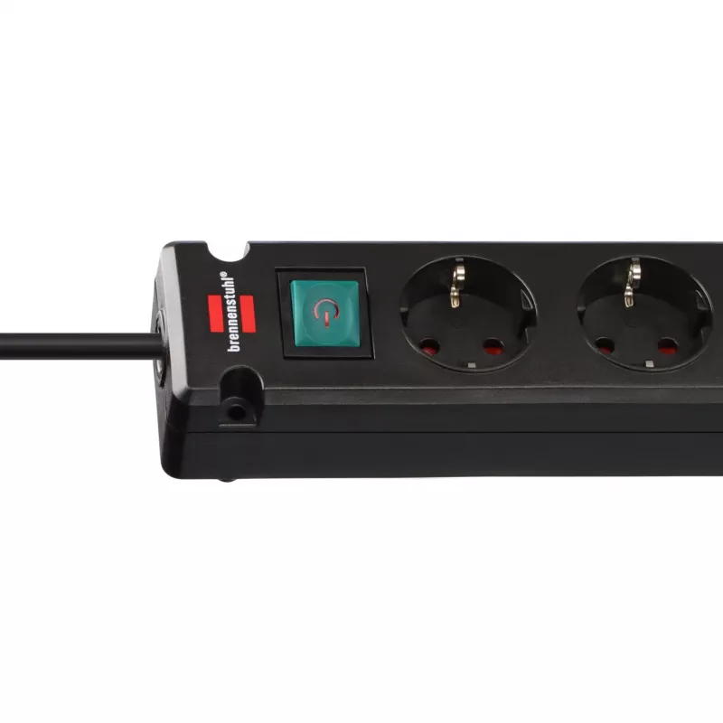 Brennenstuhl Bremounta jatkojohto, 5 pistorasiaa, 2x USB-C, 3 m, musta