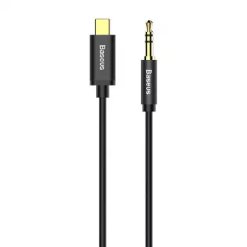 Baseus Yiven audiokaapeli USB-C – 3,5 mm miniliitin, 1,2 m (musta)