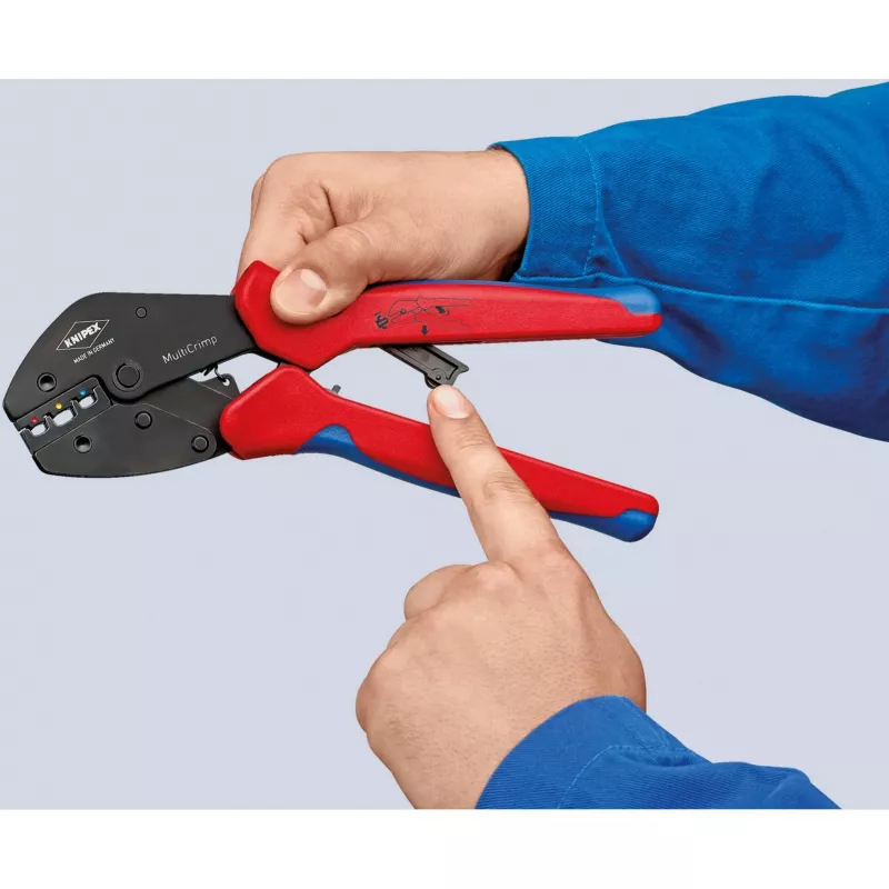 Knipex 97 33 02 kaapelipuristin puristustyökalu sininen, punainen