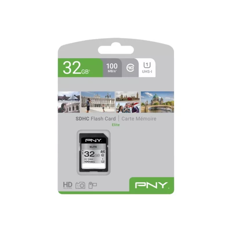 Flash-muisti PNY 32 GB SDHC UHS-I Class 10 P-SD32GU1100EL-GE