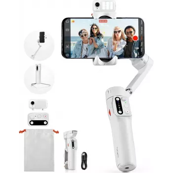 Hohem iSteady V3 AI Kit älypuhelingimbaali — valkoinen, malli HPG-V3 W