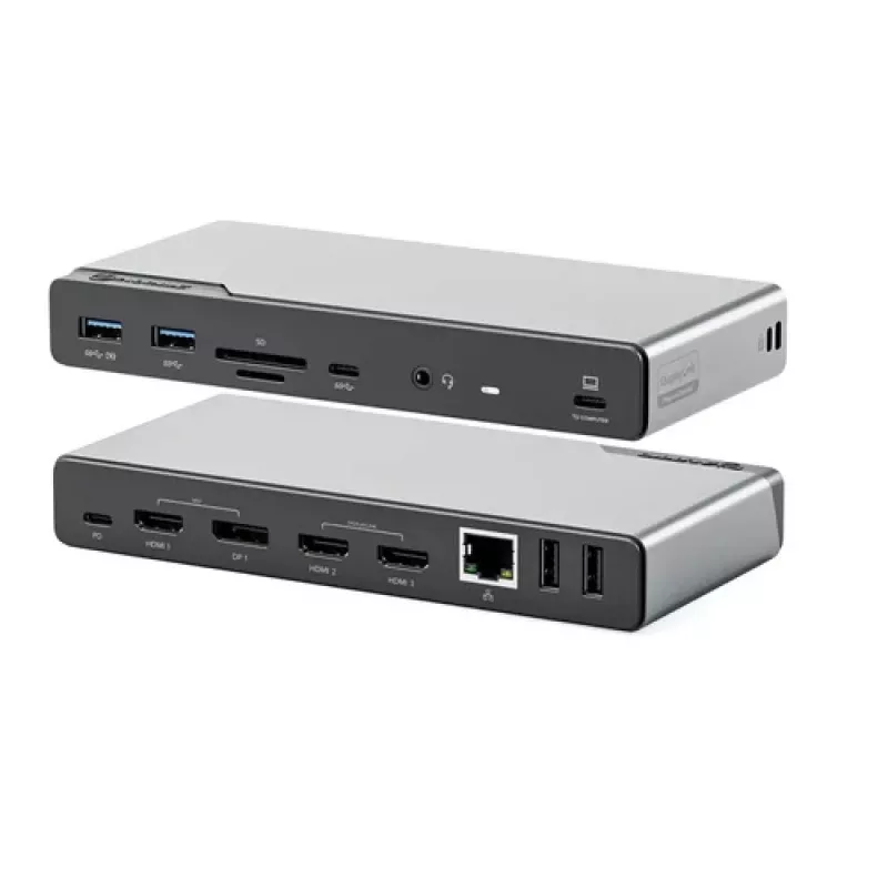 ALOGIC DV4 - telakointiasema - kannettavalle tietokoneelle - USB-C / USB-A - 3 x HDMI, DP - 1GbE (DUCDV4)