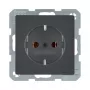Pistorasia Type-F Berker 47436086 — 16 A, 250 V, antrasiitti, duroplastikotelo