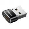 Baseus USB-uros - Type-C-naaras -sovitin muunnin musta