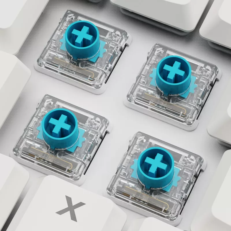 Sharkoon PureWriter W65 langaton näppäimistö, QWERTZ saksalainen, valkoinen, Kailh Choc V2 Red