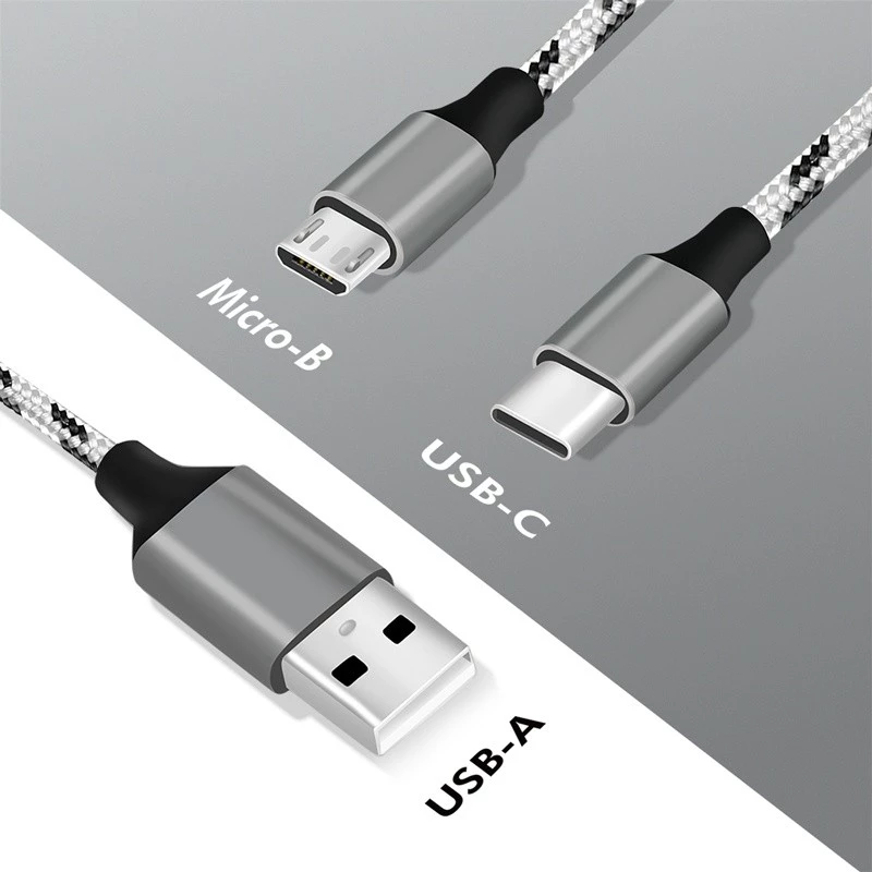 LogiLink CU0202 USB-kaapeli USB 2.0 1,2 m USB A USB C/Micro-USB A harmaa