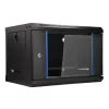 EXTRALINK LITE 6U 530X400 seinäasennettava räkkikaappi musta hyllyllä