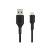 BELKIN PVC USB-KAAPELI USB-A - LIGHTNING, 1M, MUSTA