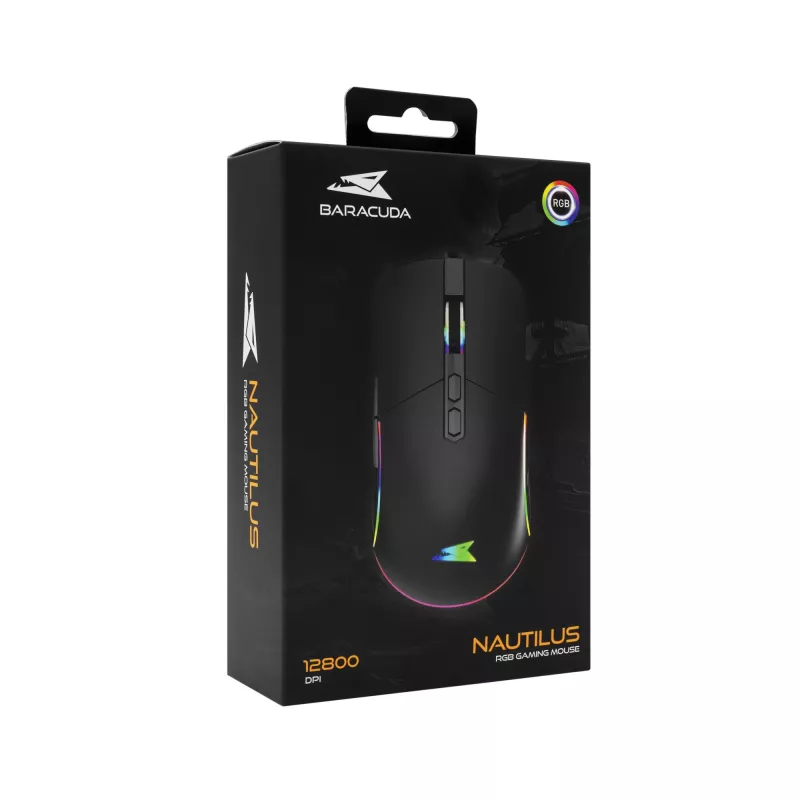 Hiiri Baracuda BGM-011 Nautilus musta RGB USB