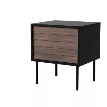 Yöpöytä, 2 kpl CORTINA 45x40x51 musta/pähkinä
