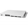 Cisco Catalyst C1300-24XTS hallittava L2/L3-kytkin, 24 porttia (12x 10GE RJ-45 + 12x 10GE SFP+), 480 Gbit/s, RJ-45/USB-C-konsoli, 16 000 MAC-taulu, telineasennus
