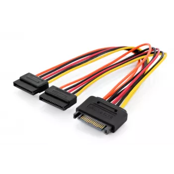 Assmann SATA Y-adapterikaapeli 15-pin SATA - 2x 15-pin SATA ST/BU/BU 0,3 m SATA Y-adapterikaapeli, 0,3 m - 15-pin SATA - 2x 15-pin SATA, ST/BU/BU - Siche