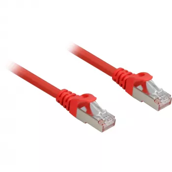 Patch-kaapeli RJ45 Cat.6a SFTP (punainen, 1,5 metriä, LSOH (halogeeniton))