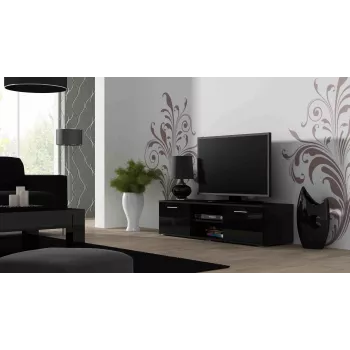 Cama TV-taso SOHO 140 musta/musta kiiltävä