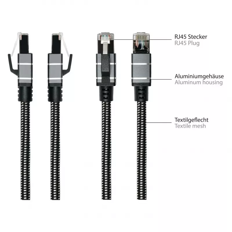 Good Connections Ethernet-kaapeli USB-C RJ45, antrasiitti, 0,5 m