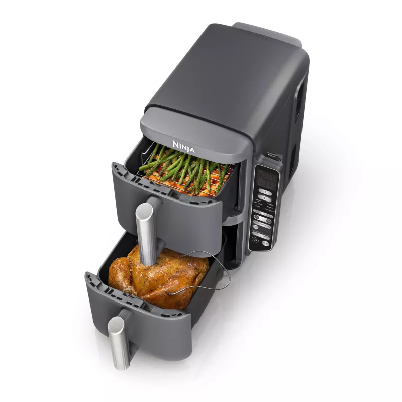 Ninja Double Stack XL kiertoilmakypsennin 2 lokeroa lämpötila-anturilla SmartCook 9,5 L SL451EU