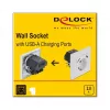 Pistorasia 2 x USB + CEE 7/3 DeLOCK 11473