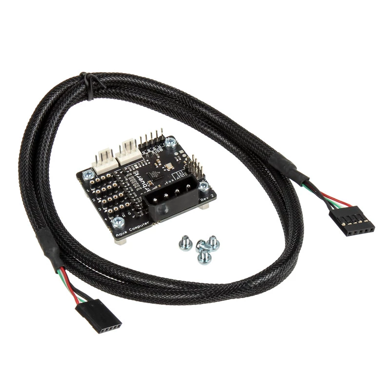 Valaistuksen LED-ohjain Aqua-Computer farbwerk USB – 12 V, 2,5 A, musta